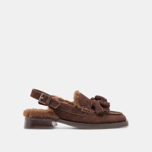 Hamlit Plush Loafers Dk Brown Suede
