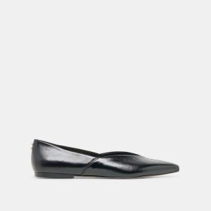 Gema Flats Black Leather
