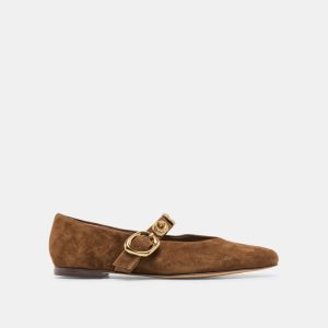 Loree Ballet Flats Chestnut Suede