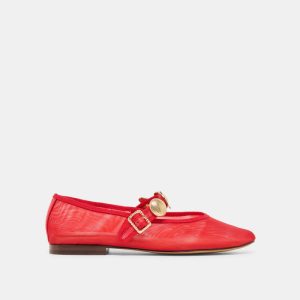 Relan Mesh Ballet Flats Chili Mesh