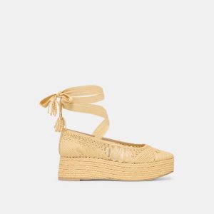 Faris Flats Lt Natural Macrame