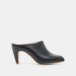 Mery Heels Black Leather