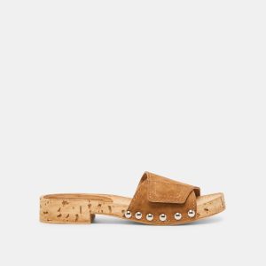 Sandy Sandals Chestnut Suede