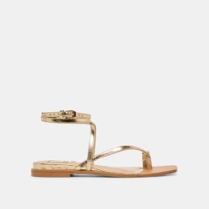 Tyrice Sandals Gold Leather
